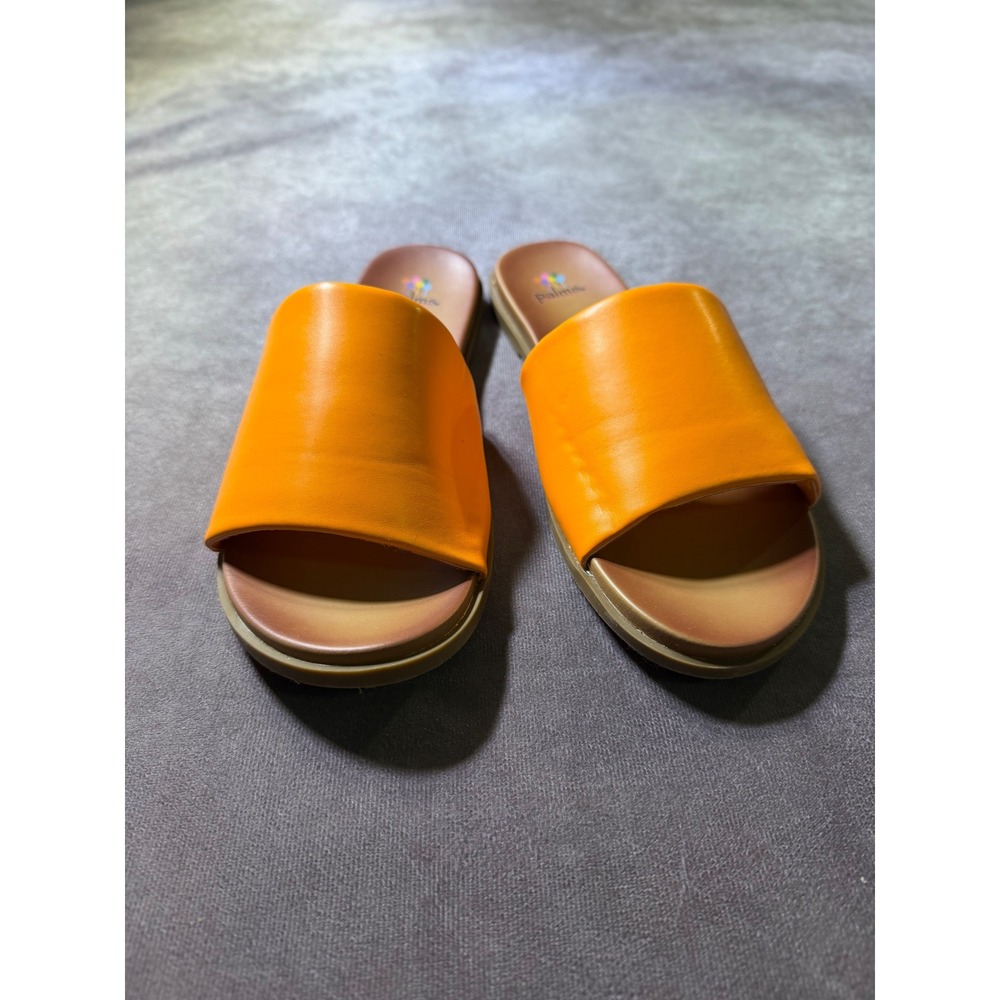 Palms Cara Orange Slide Sandals Womens Size 10M Flat Slip On 177255 - Picture 2 of 6